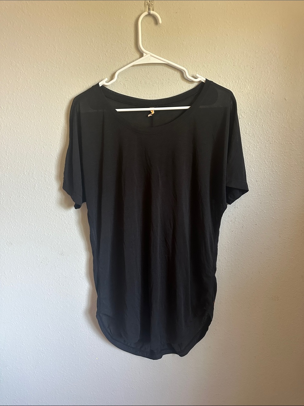 Lucy black sheer workout tunic
